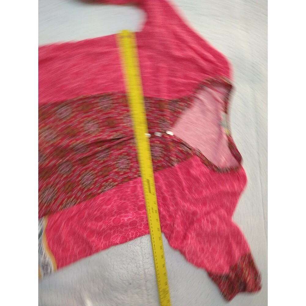 Figueroa & Flower Puff Sleeve Top Xl Boho Multicolor Cottagecore Beachy Feminine - Picture 9 of 9